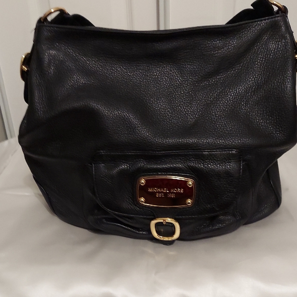 Michael Kors Black Leather Shoulder Bag